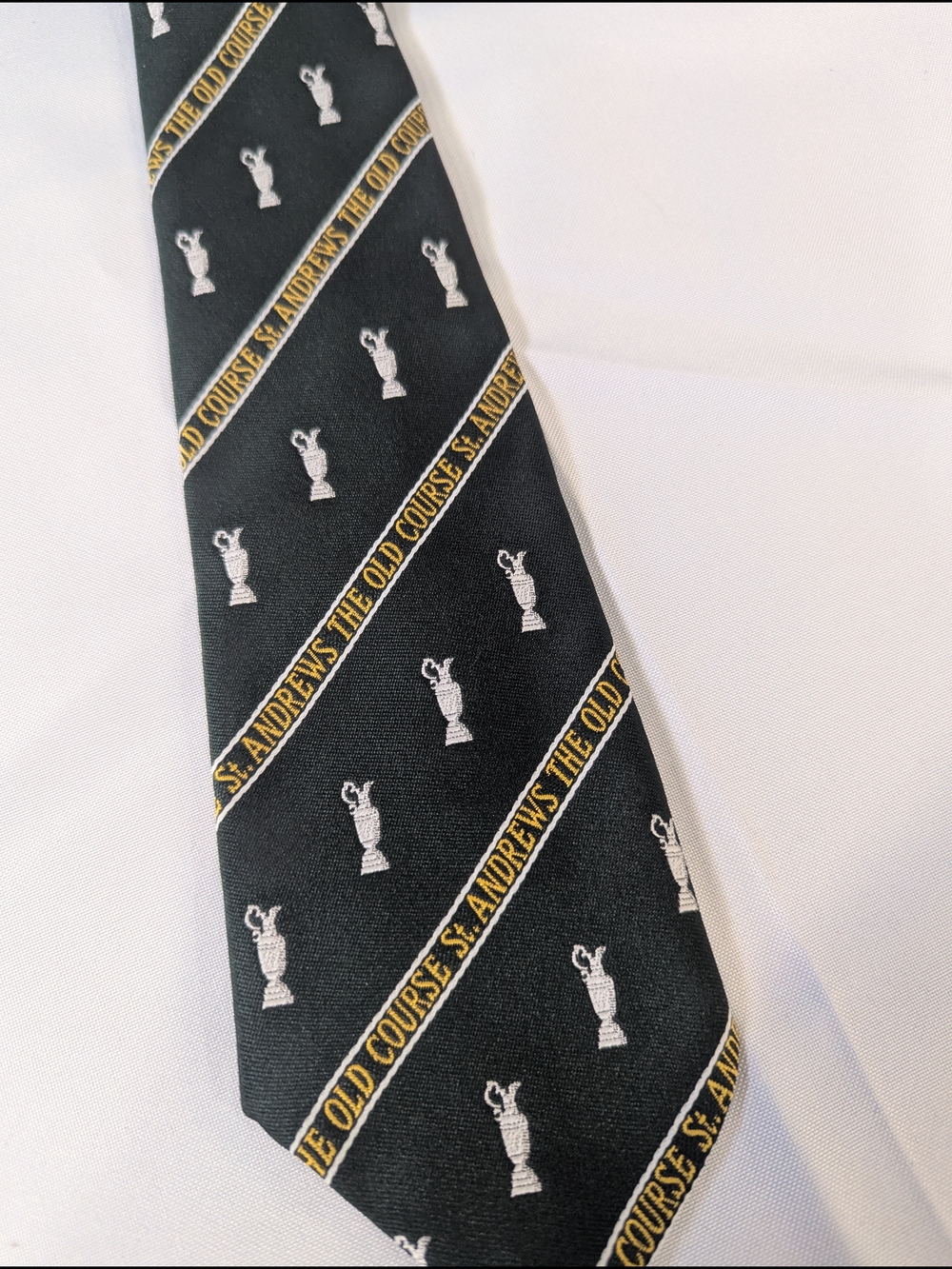 British Leisure - St. Andrews The Old Course Black & Gold Club Motif Tie